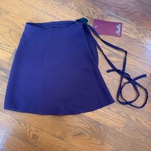 Mirella Georgette Wrap Skirt in Grape